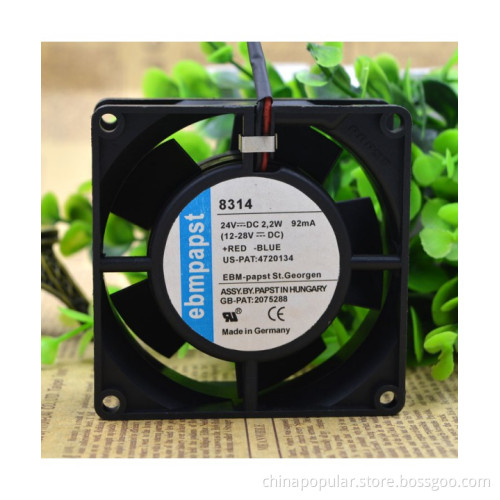 Original Ebmpapst 8314 24V 2.7W 8032 8CM cooling fan
